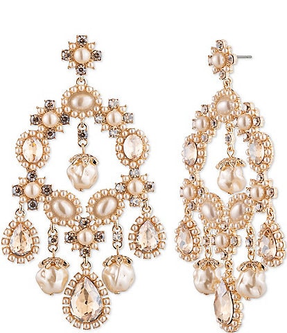 Marchesa Pearl Chandelier Crystal Statement Earrings