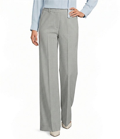 Marella Giunchi Stretch Canvas Straight Leg Trouser Pants