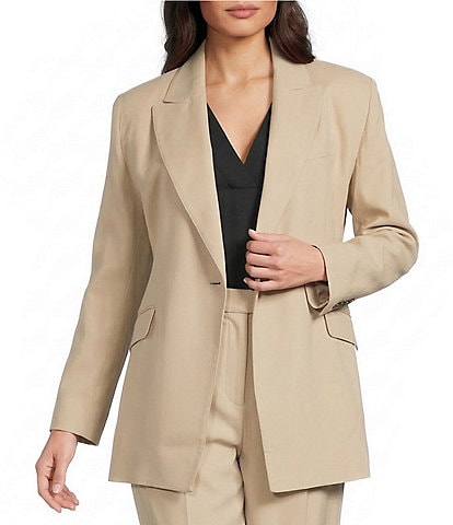 Marella Millcampal Notch Lapel Long Sleeve Jacket