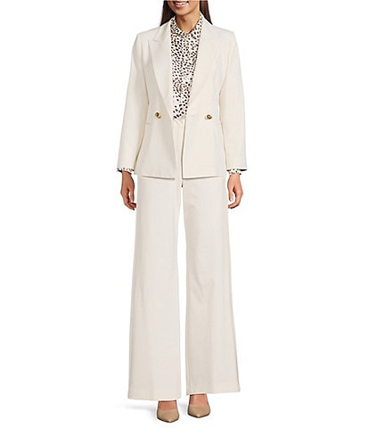 Marella Milltropico Notch Lapel Long Sleeve Button Blazer & Millsequoia Flat Front Straight Pants