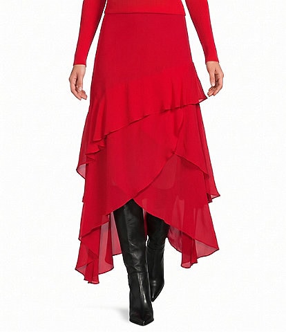 Marella Mllstrano Asymmetrical Flounce Skirt
