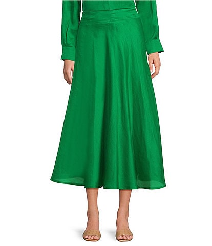 Marella Nippon Voile Flare A-Line Midi Skirt