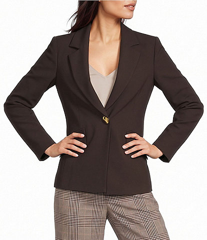 Marella Tailored Single Breasted Embroidered Cuff Blazer