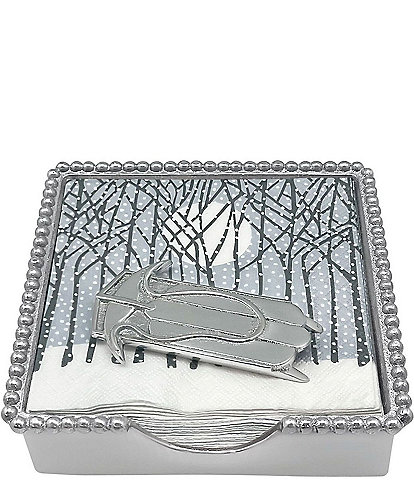 Mariposa Double Runner Sled Beaded Collection Napkin Box Set
