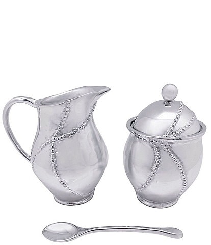 Mariposa Sueno Collection Beaded Creamer & Sugar Set