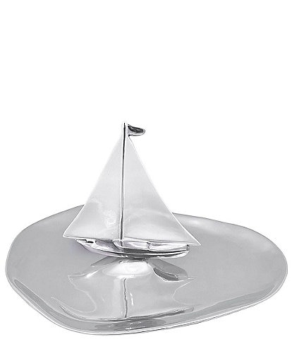 Mariposa White Sailboat Platter
