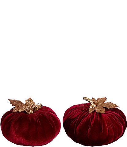 Mark Roberts 6" Velvet Pumpkin, Set of 2