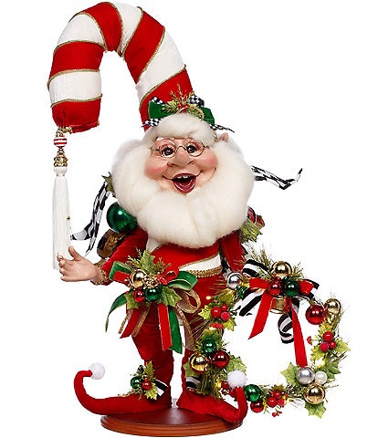 Mark Roberts Candy Cane Elf Scene Figurine With Lights, Medium