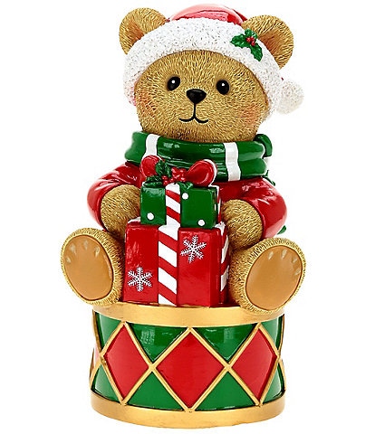 Mark Roberts Christmas Bear Gift Drum Figurine