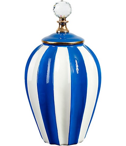 Mark Roberts Classic Stripe Vase with Lid, Large - 13"