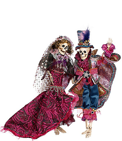 Mark Roberts Dashing Skeleton Couple, 2-Piece Set