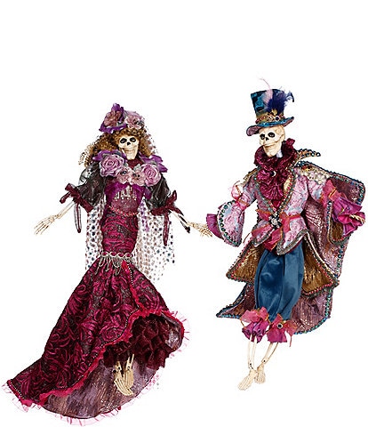 Mark Roberts Dashing Skeleton Couple, Large, Set of 2