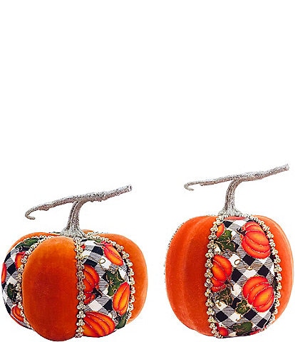 Mark Roberts Fall Harvest Plaid Pumpkin Set