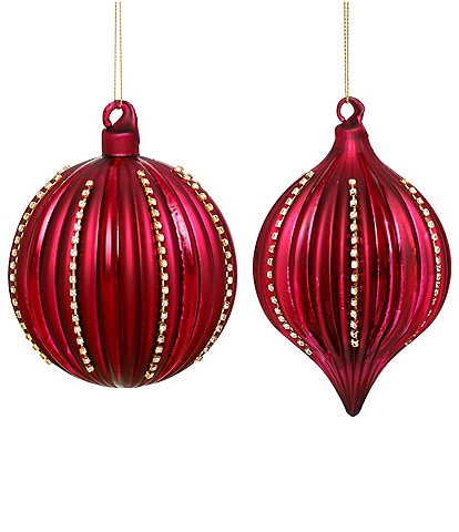 Mark Roberts Festive Striped Ornament, Box Of 6