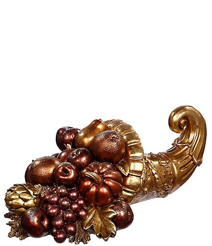 Mark Roberts Gold Cornucopia 8-Inch Tabletop Piece