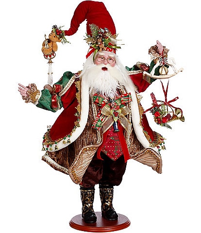 Mark Roberts Holiday Colleciton Santa with Toys Wood Stand Figurine