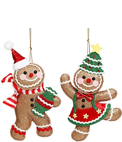 Mark Roberts Holiday Collection 12-Piece Assorted Dancing Gingerbread Ornament Set