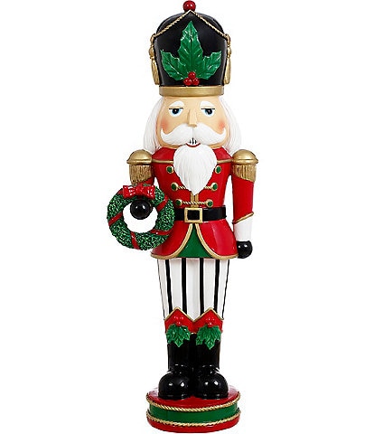 Mark Roberts Holiday Collection 18-Inch Nutcracker with Wreath Decor