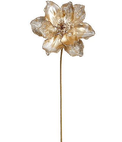 Mark Roberts Holiday Collection 20-inch Sequined Magnolia Stem Pick, Set of 12