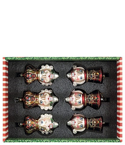 Mark Roberts Holiday Collection 6-Piece Assorted Festive King Nutcracker Hanging Ornament Box Set