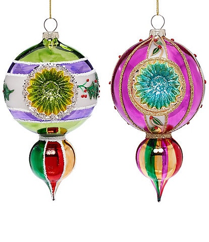 Mark Roberts Holiday Collection 6-Piece Assortment Multi Drop Hanging Boxed Ornament Set