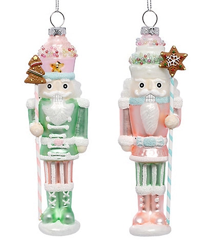 Mark Roberts Holiday Collection 6-Piece Assortment Pastel Candy Nutcracker Ornament Box Set