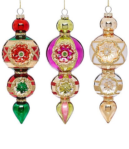 Mark Roberts Holiday Collection 6-Piece Assortment Triple Stack Drop Hanging Boxed Ornament Set