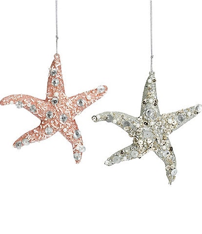 Mark Roberts Holiday Collection Beaded Starfish Ornament,  Set of 12