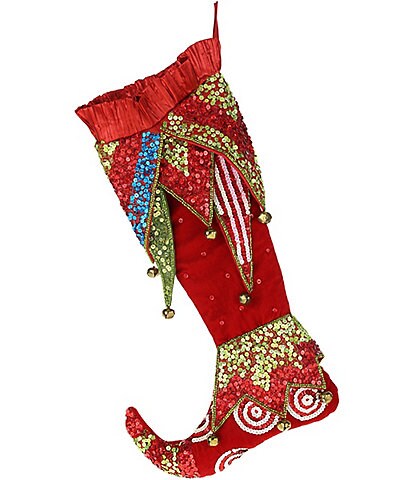Mark Roberts Holiday Collection Festive Jester Christmas Stocking, Large
