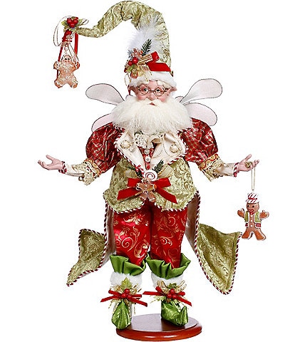 Mark Roberts Holiday Collection Gingerbread Fairy on Wooden Base Figurine