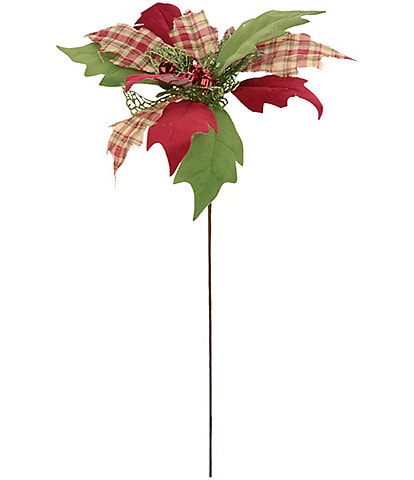 Mark Roberts Holiday Collection Holly Berry Poinsettia Pick, Set of 12