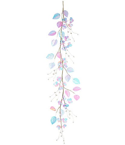 Mark Roberts Holiday Collection Icy Metallic Leaf Garland, Set of 6