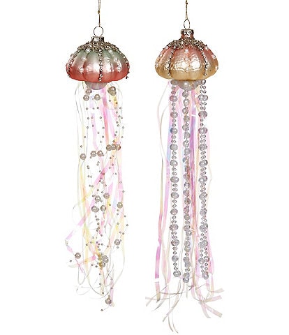 Mark Roberts Holiday Collection Jeweled Jellyfish Glass Ornament, Set of 6