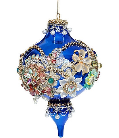 Mark Roberts Holiday Collection King's Jewel Extra Fancy Blue Finial Ornament