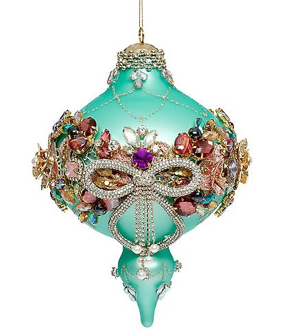 Mark Roberts Holiday Collection King's Jewel Extra Fancy Turquoise Finial Ornament