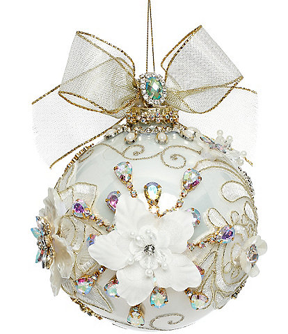 Mark Roberts Holiday Collection King's Jewel Ivory Pearl Ball Ornament