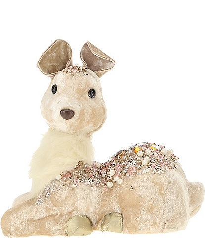 Mark Roberts Holiday Collection Laying Jeweled Deer Decor, Small