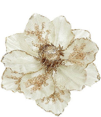 Mark Roberts Holiday Collection Magnolia With Clip, Set of 12