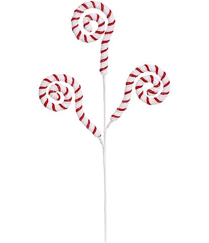 Mark Roberts Holiday Collection Red and White Swirl Candy Cane Pick, Set of 6