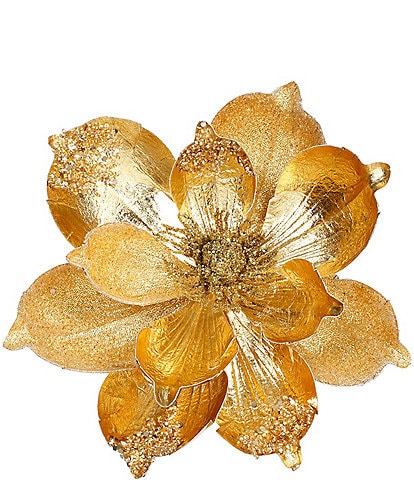 Mark Roberts Holiday Collection Sequined Magnolia Clip, Set of 12