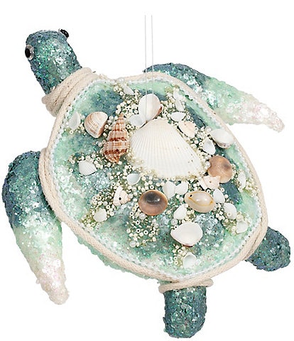 Mark Roberts Holiday Collection Sparkling Turtle Ornament Set of 6, Large