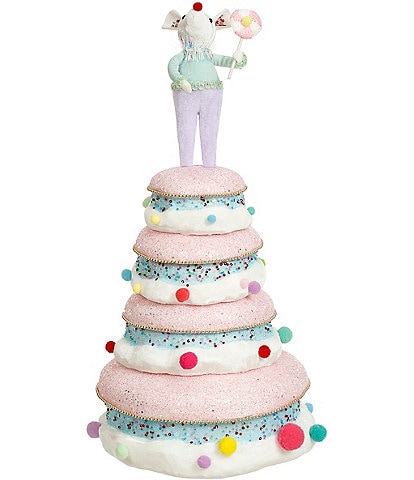 Mark Roberts Holiday Collection Stacked Cake With Mouse Figurine