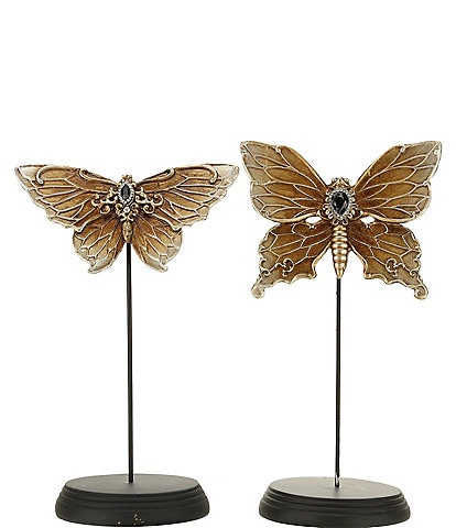 Mark Roberts Jeweled Butterfly Finial, Set of 2