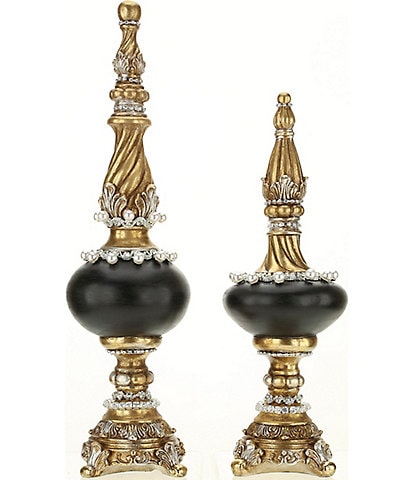 Mark Roberts Jeweled Decorative Finial Set of 2 Figurines