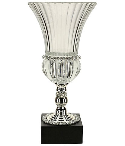 Mark Roberts Jeweled Ribbed Pedestal Vase - 18"