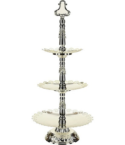 Mark Roberts Jeweled Silver 3-Tier Tray