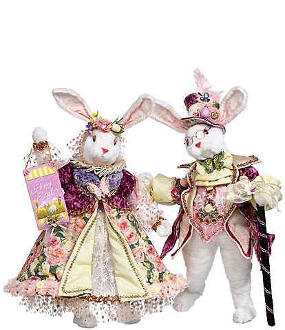 Mark Roberts Mr. & Mrs. Peter Rabbit Figurines, Set of 2