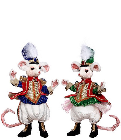 Mark Roberts Nutcracker Mouse Figurine Set Of 2