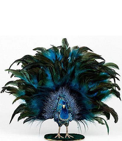 Mark Roberts Open Tail Feather Peacock -19x17 inch.