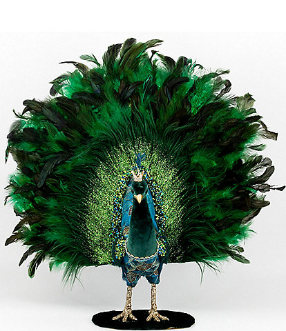 Mark Roberts Open Tail Feather Peacock- 22 x 23 Inch.